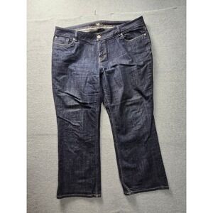 Mossimo Premium Denim Women 18W Short Bootcut Jeans Dark Wash Stretch